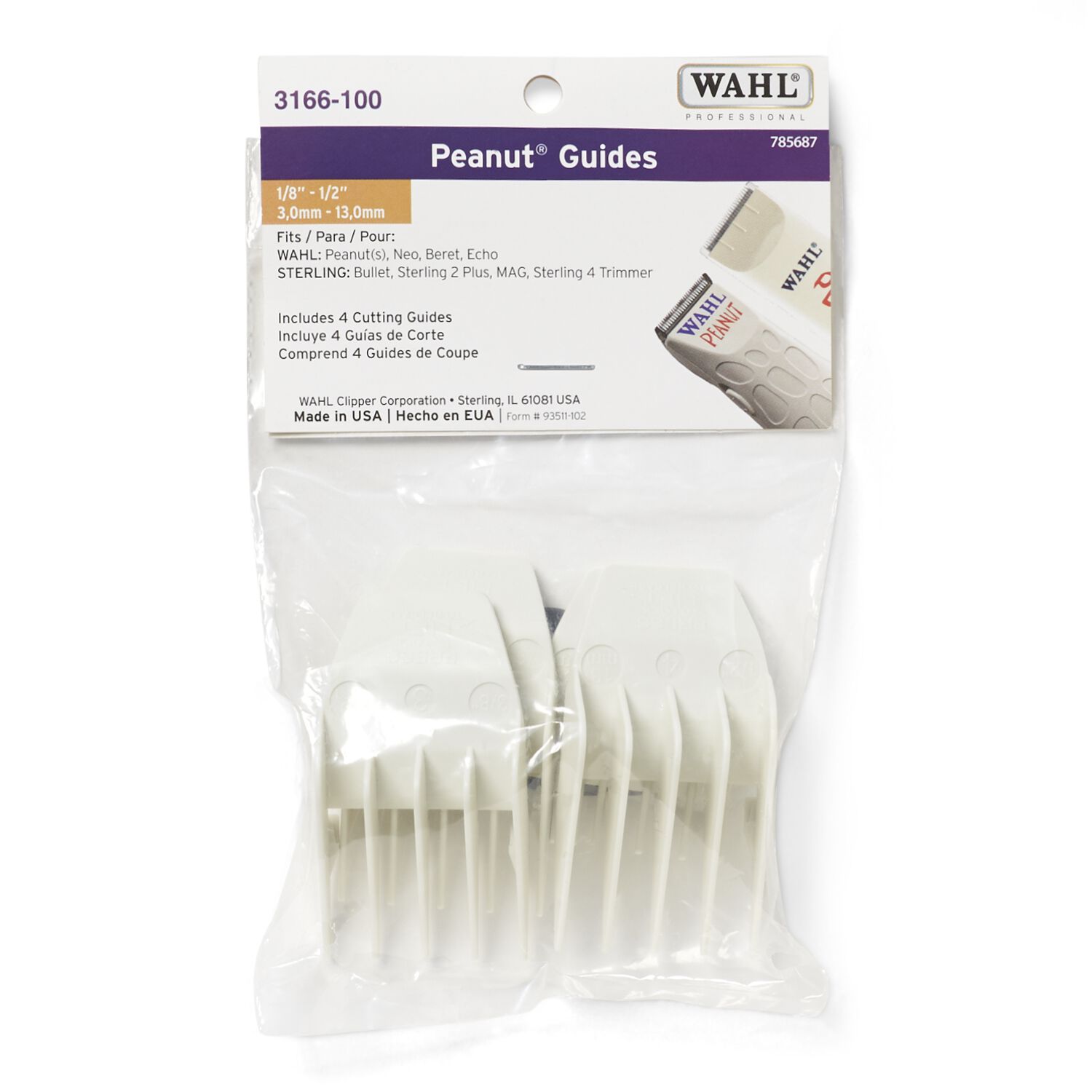 Peanut Attachment Combs Set by Wahl Replacement Blades Sally Beauty