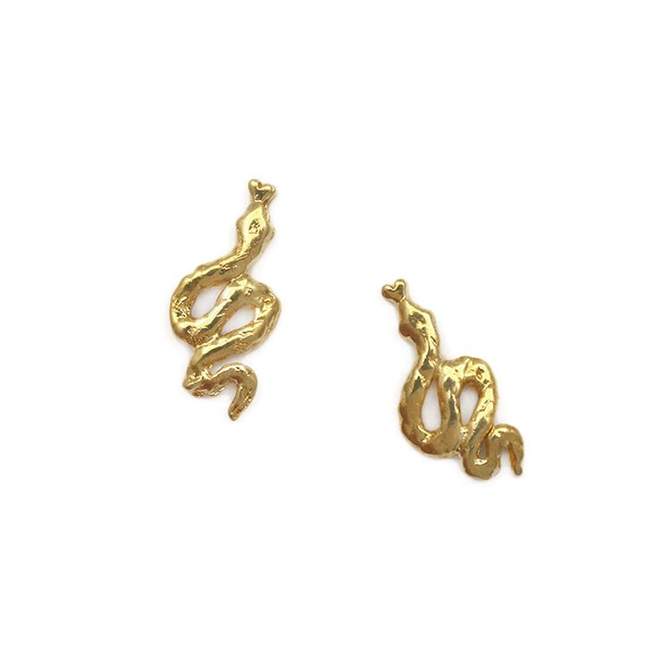 Nail Art Charms Snake Retro Charm Gold