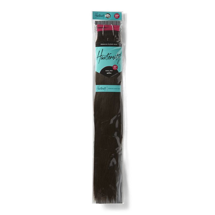 Brown 22 Inch Human & Premium Blend Hair