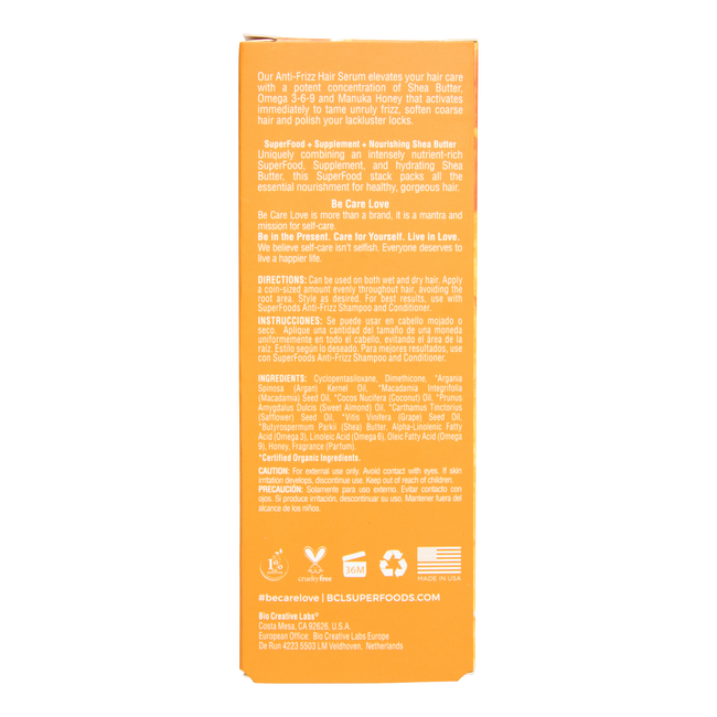 Superfoods Anti Frizz Serum by Bio Creative Labs/Be Care Love