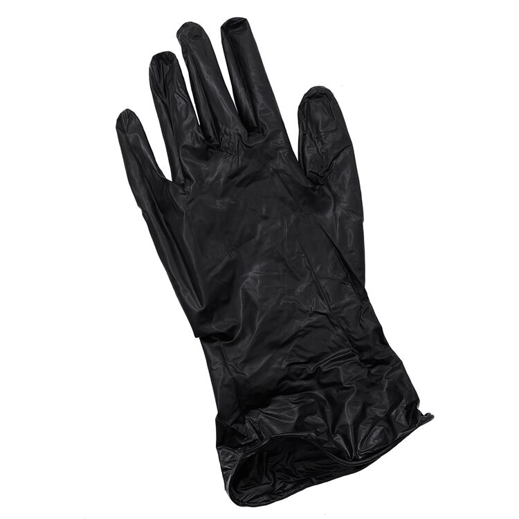 Small 2ct Black Vinyl Gloves