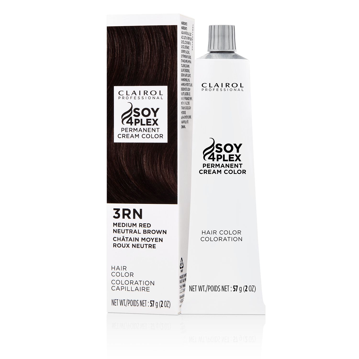Soy4Plex 3RN Medium Red Neutral Brown Permanent Cream Hair Color by ...