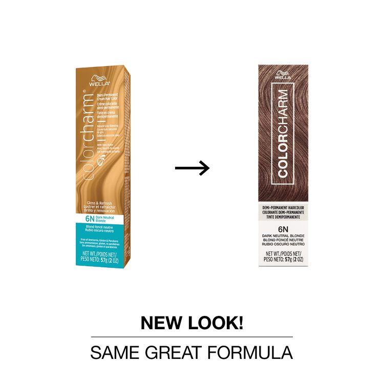 6N Dark Neutral Blonde Demi Permanent Cream Hair Color