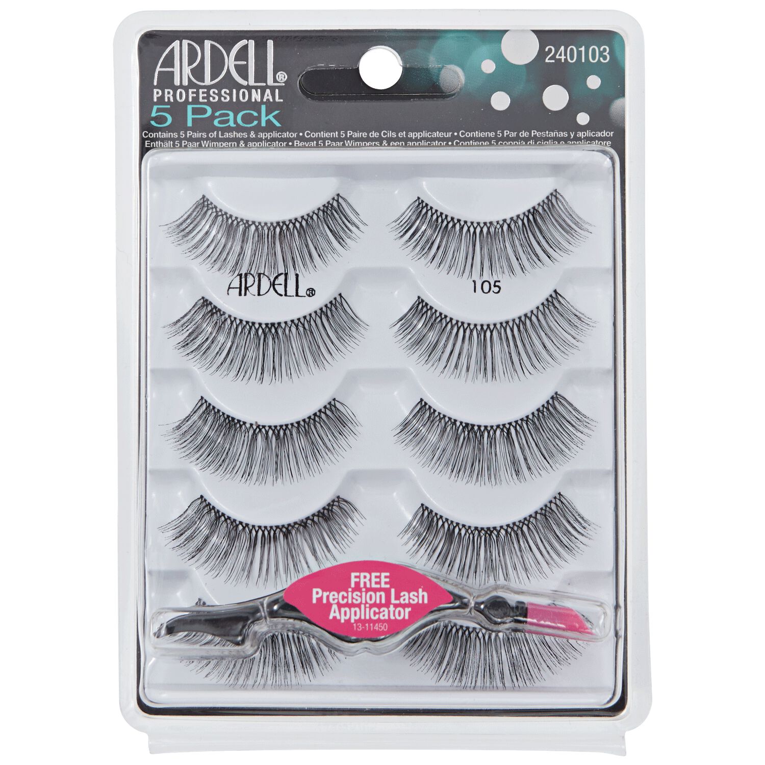 5Pack of 105 Black Lashes by Ardell Eyelash Extensions Sally Beauty