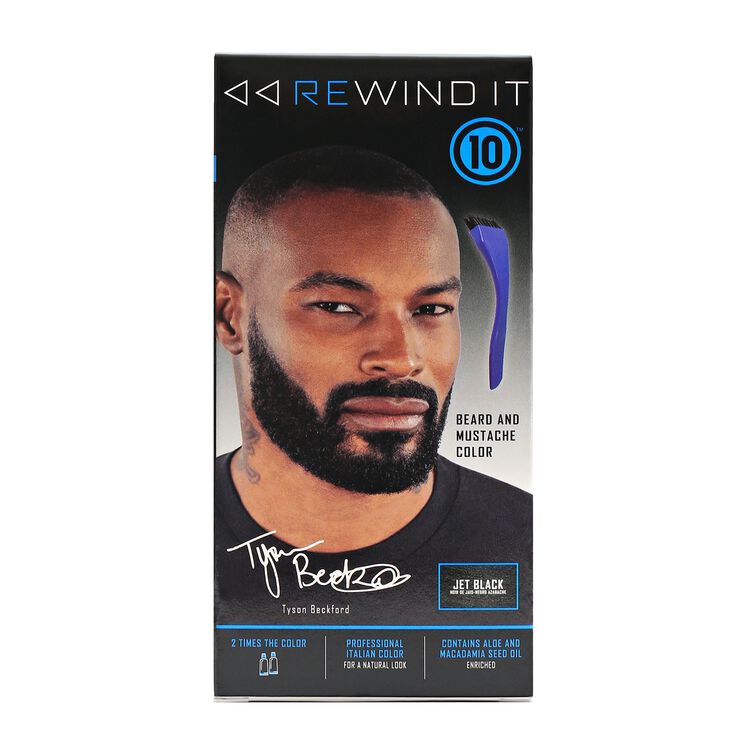 Jet Black Men's Beard and Mustache Color