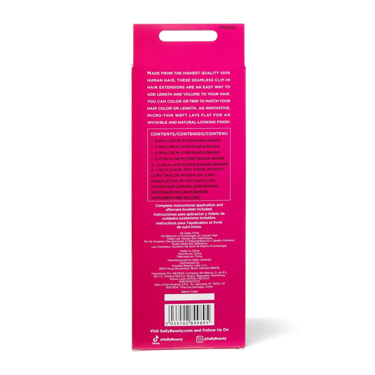 Brown 18 Inch Seamless Clip-in Hair Extensions