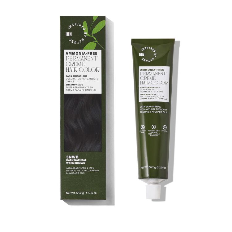 Ammonia-Free Permanent Hair Color Dark Natural Warm Brown 3NWB