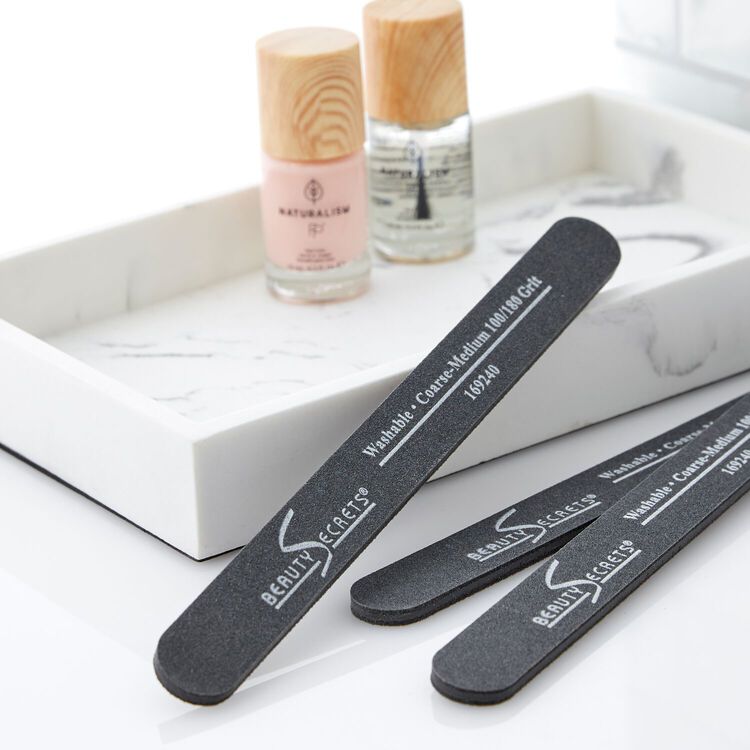 Black Cushion Nail File Medium Coarse 180/100 48 Count