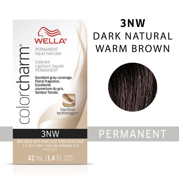 Dark Natural Warm Brown colorcharm Liquid Permanent Hair Color