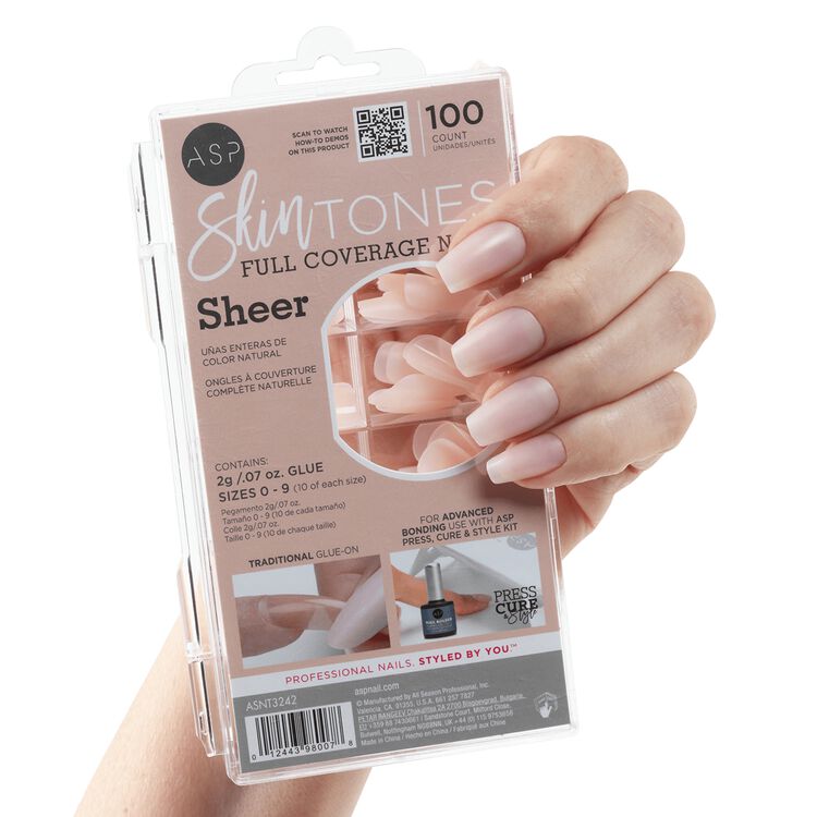 Sheer Full Coverage Skin Tone Nails