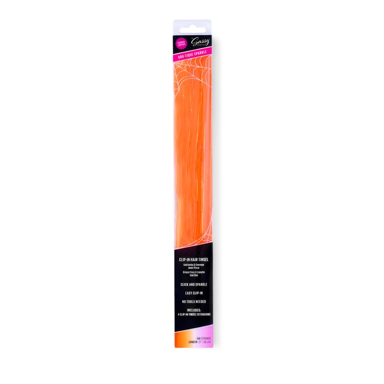 Orange Boo-tique Sparkle Clip-In Tinsel