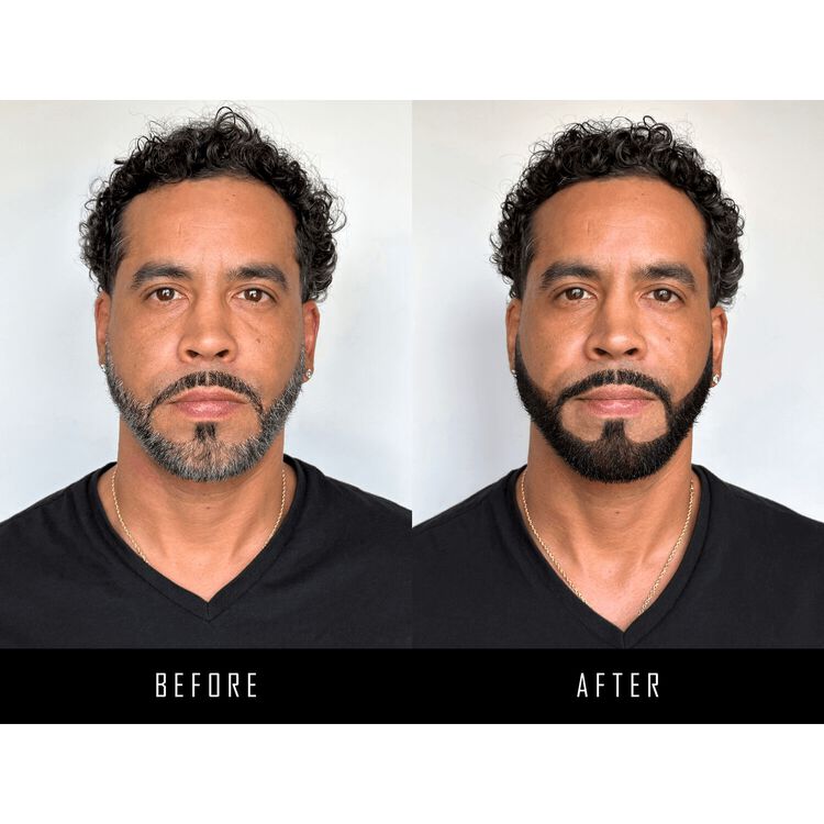 Jet Black Men's Beard and Mustache Color