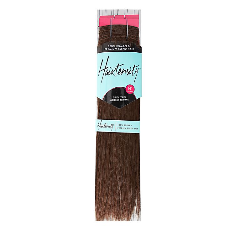 Hairtensity 14 Inch Human & Premium Blend Hair | Weft Hair Extensions ...