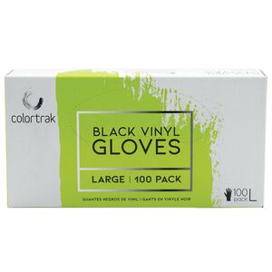 Large 100ct Black Vinyl Gloves