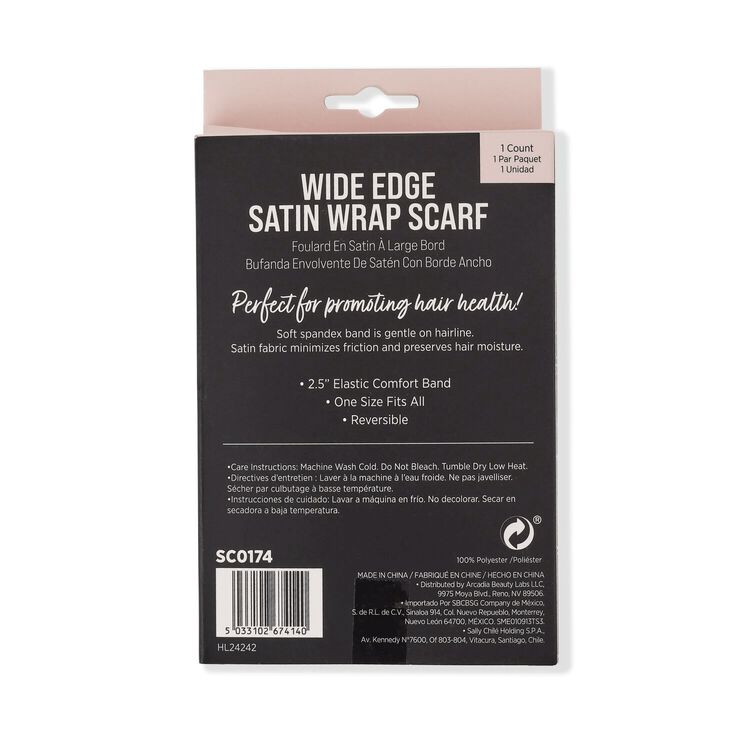 Wide Edge Satin Wrap Scarf