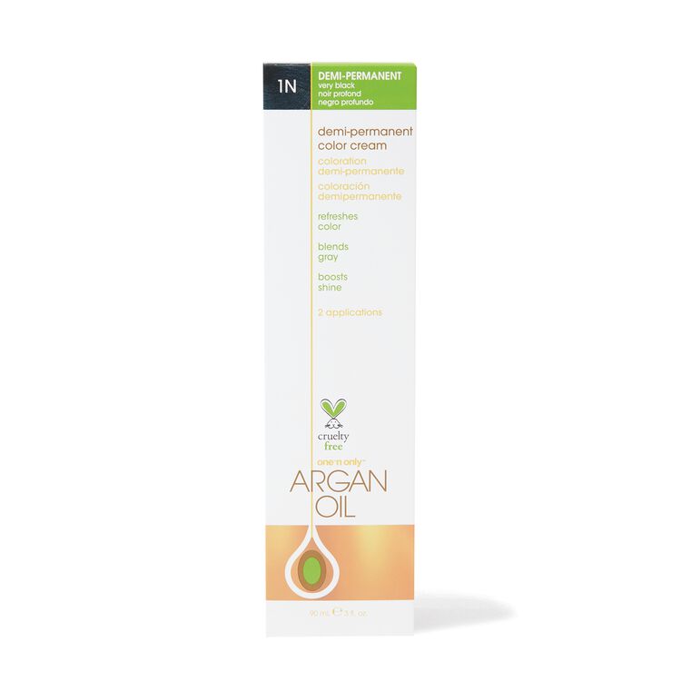 Argan Oil Demi Permanent Color Cream 1N Very Black