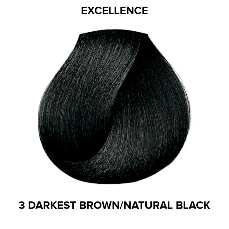 3 Darkest Brown Natural Black Black Permanent Creme Hair Color