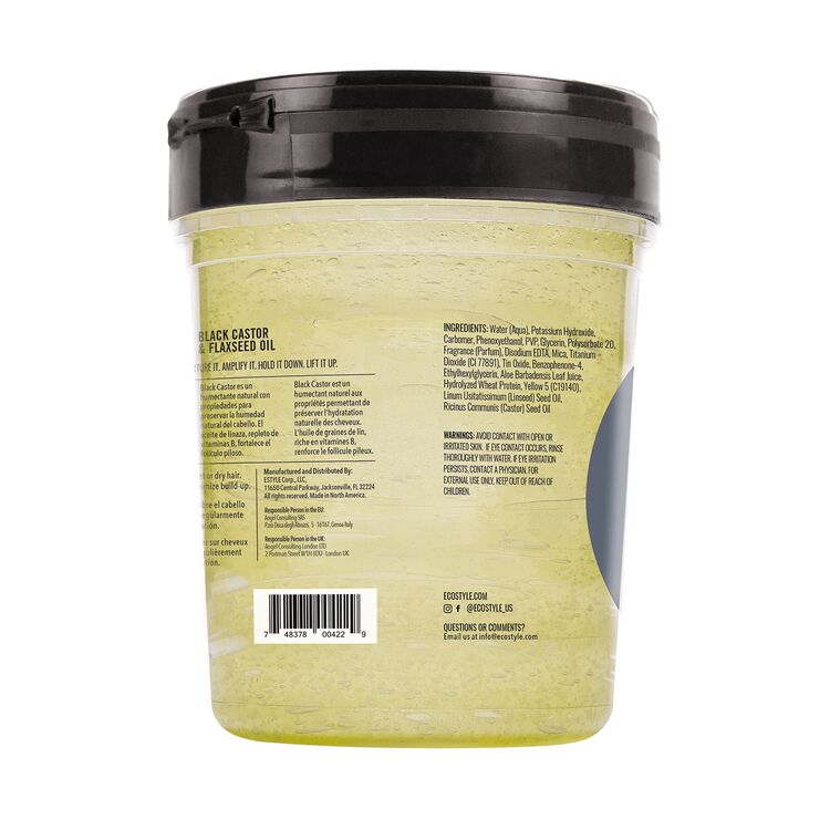 Eco Style Black Castor Flaxseed Oil Styling Gel Hair Gel