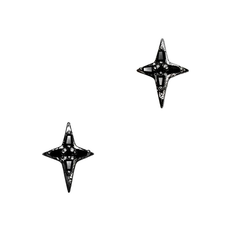 Nail Art Charms Sparkle Star Zircon Charm Gunmetal