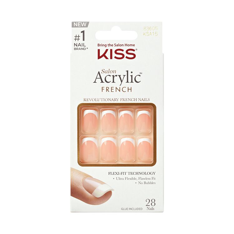 Salon Acrylic French Press-On Nails - Bonjour