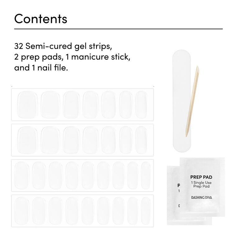 White Syrup Semi-Cured Color Gel Strips