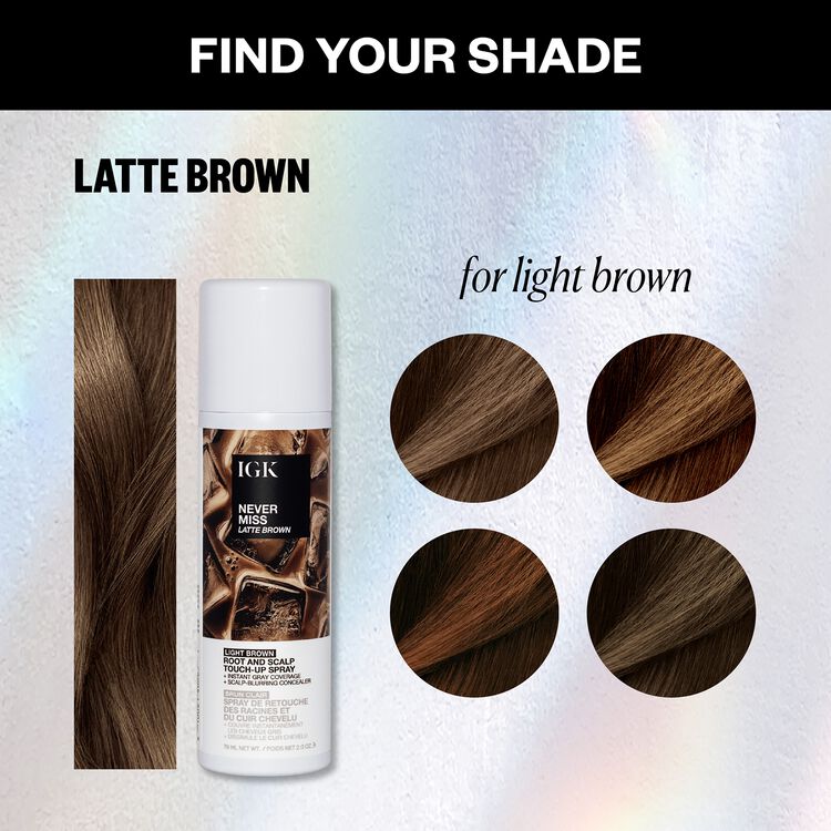 Latte Brown Never Miss Root Touch Up Spray