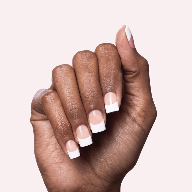 Nude Sculpted Acrylic French Short Square