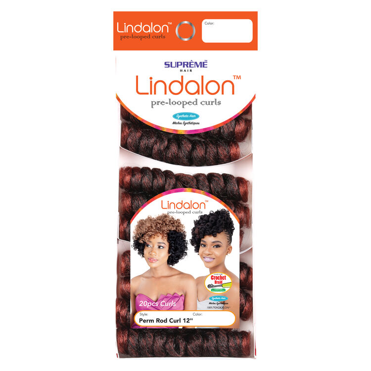 Crochet Perm Rod Curl 12 Inch Ombre Black/Copper