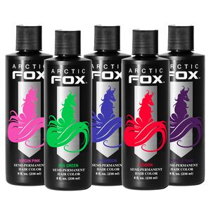 Crazy Color Salon Pro Semi Permanent UV/Blacklight Reactive Hair Color -  150ml Bottle Toxic UV (Neon Green) 