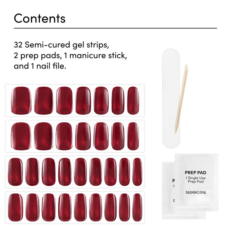 Ruby Red Apple Gel Nail Polish Strips