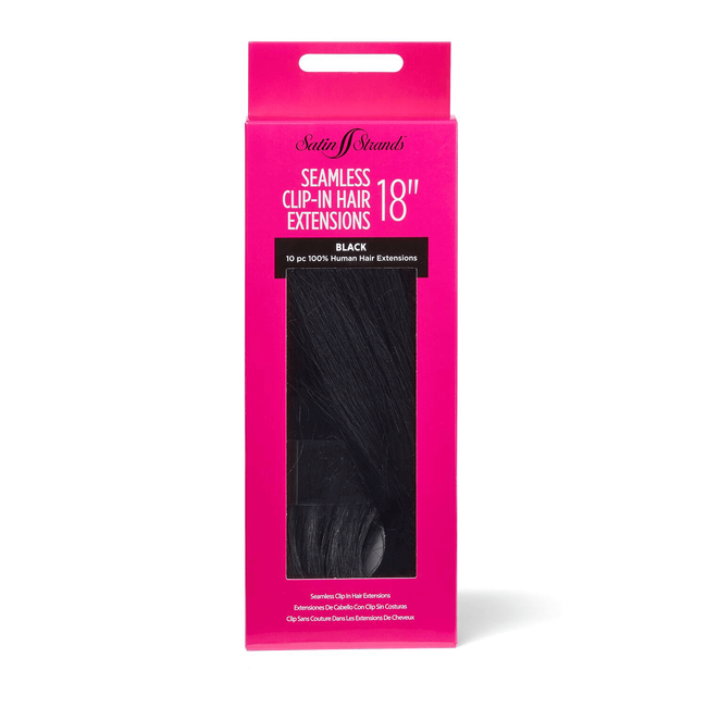 Satin Strands Black 18 Inch Seamless Clipin Hair Extensions Sally Beauty