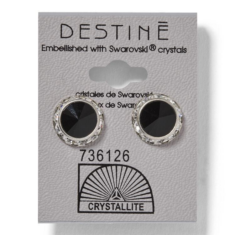 Destine Rivoli Earrings Jet