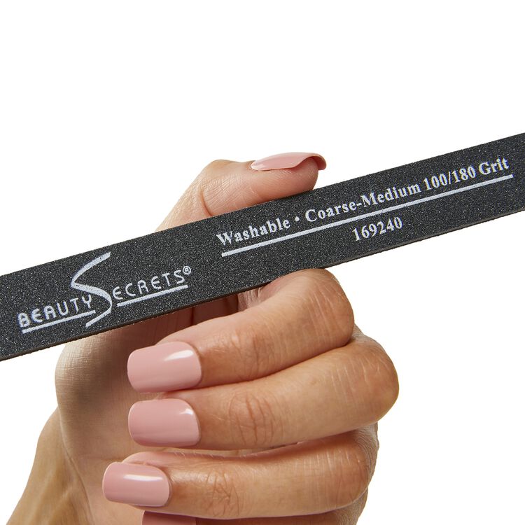 Black Cushion Nail File Medium Coarse 180/100 48 Count