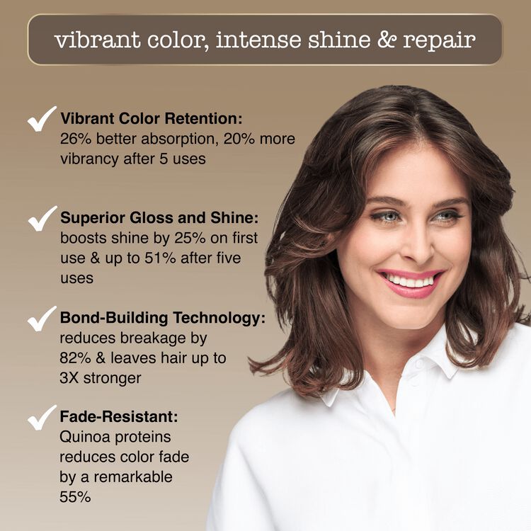 Medium Brown Glossy Color & Gloss & Repair Semi Permanent Hair Gloss