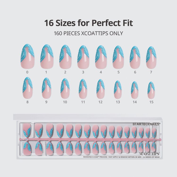 XCOATTIPS® 3D French - Medium Almond Beach Collection