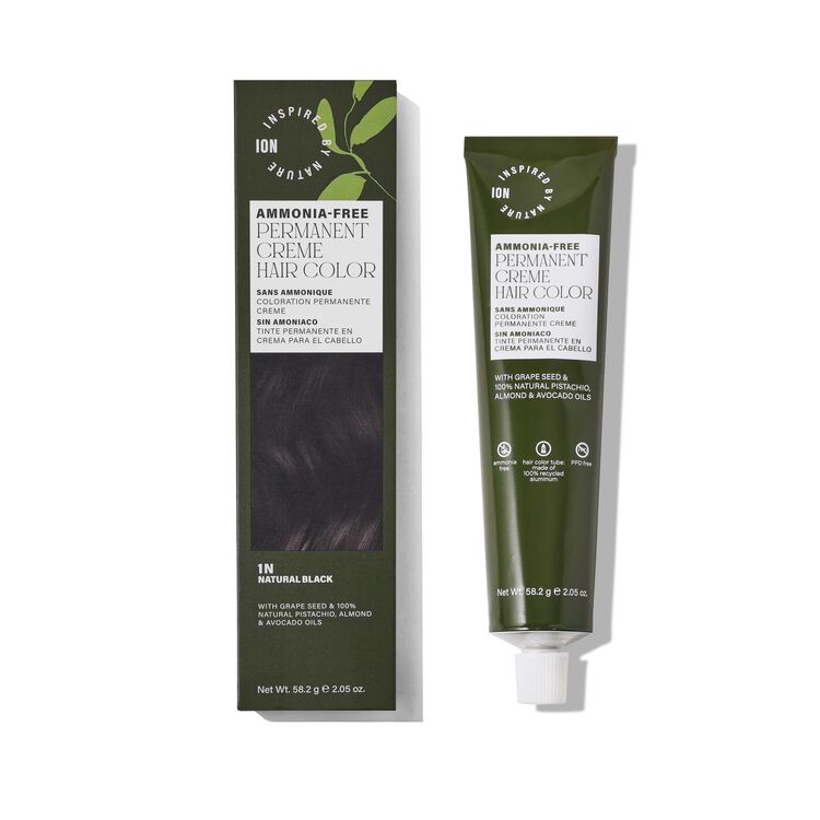 Ammonia-Free Permanent Hair Color Natural Black 1N