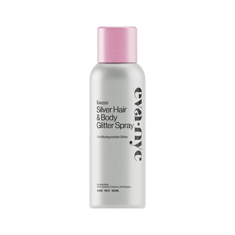 Kweeen Silver Hair & Body Glitter Spray 4.9 oz