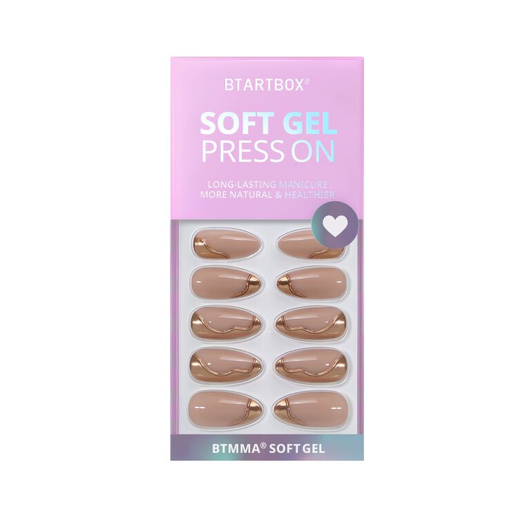 XCOATPRESS Press On Nails Medium Almond - Amber