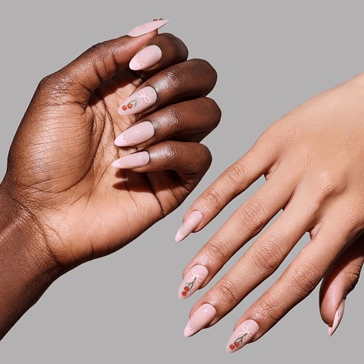 Cherry Bow Press-On Nails