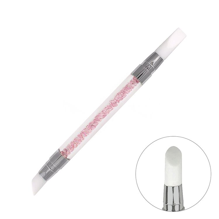 Nail Art Pink Double Sided Silicone Pen