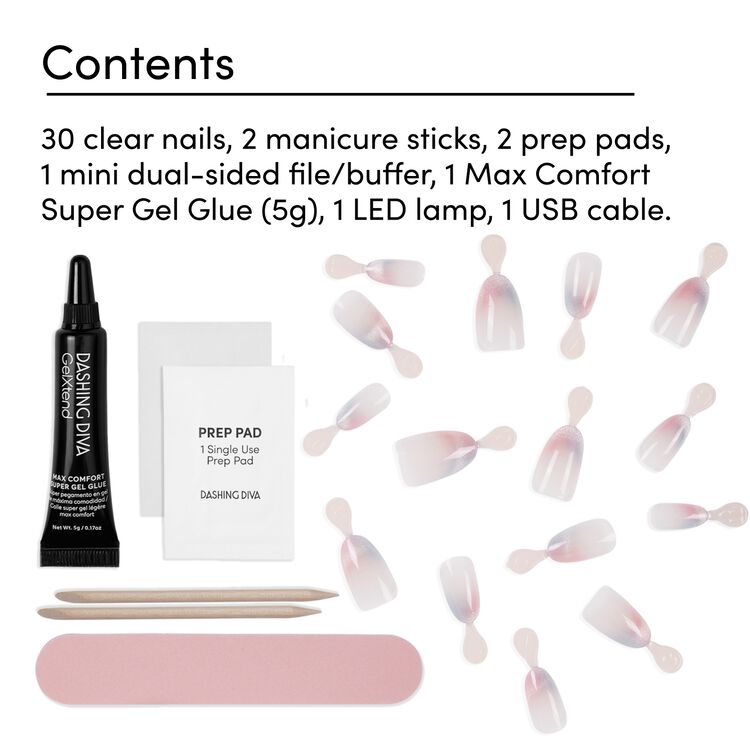 Watercolor Sky GelXtend Design Nails