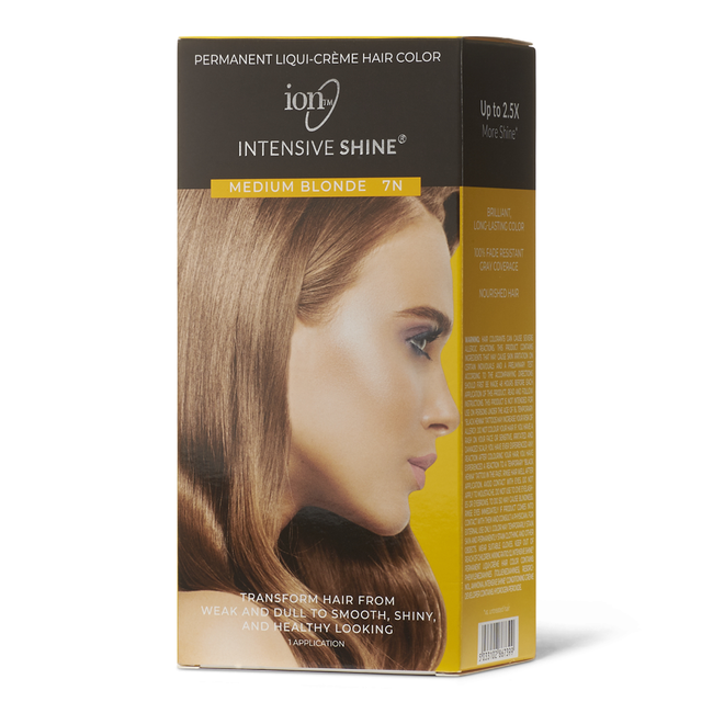 ion Intensive Shine Hair Color Kit Medium Blonde 7N | Hair ...