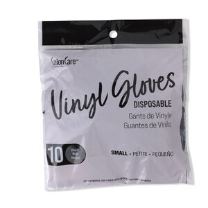 Small Black Vinyl Gloves 10ct