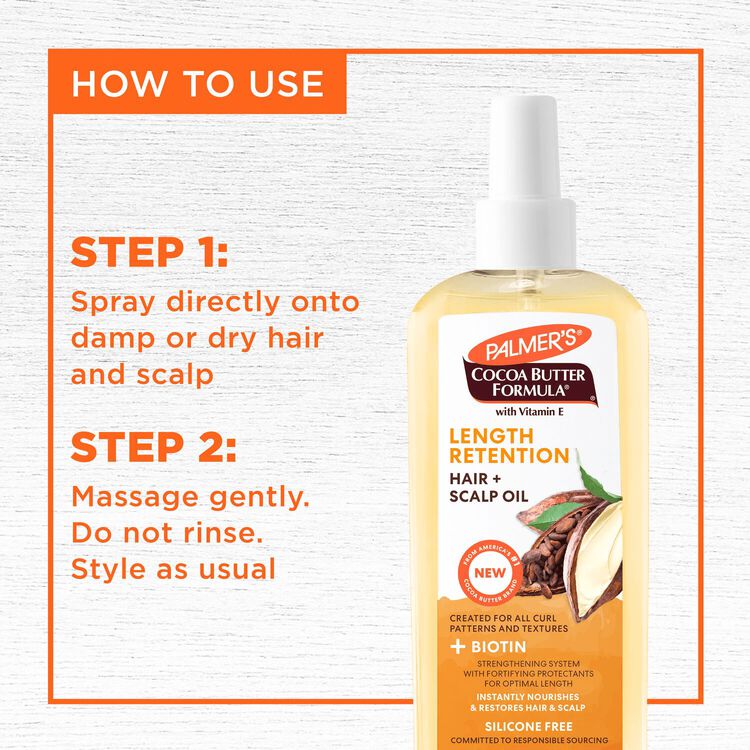 Cocoa Butter Length Retention Hair & Scalp Oil with Biotin