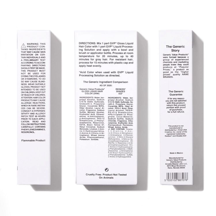 5NW Warm Neutral Brown Demi-Permanent Gloss Liquid Hair Color Compare to Redken® Shades EQ®