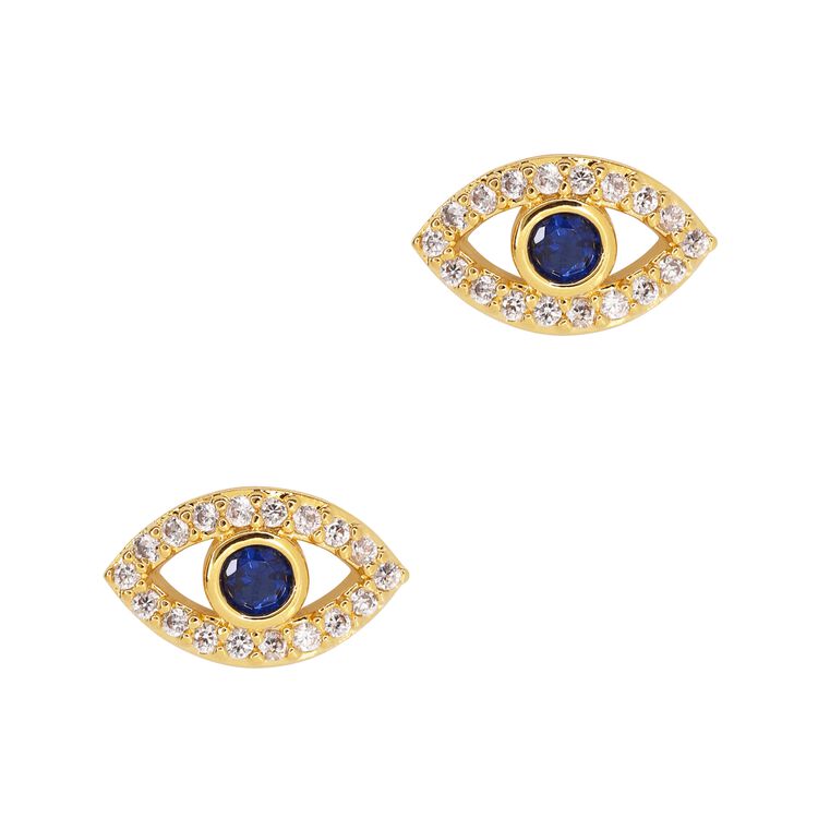 Nail Art Charms Evil Eye Zircon Charm Gold