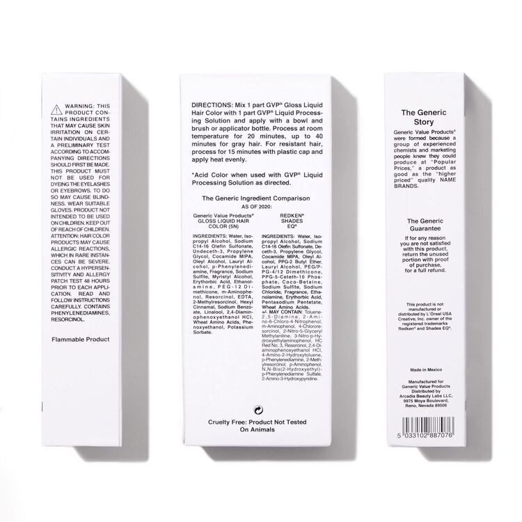 5N Neutral Brown Demi-Permanent Gloss Liquid Hair Color Compare to Redken® Shades EQ®