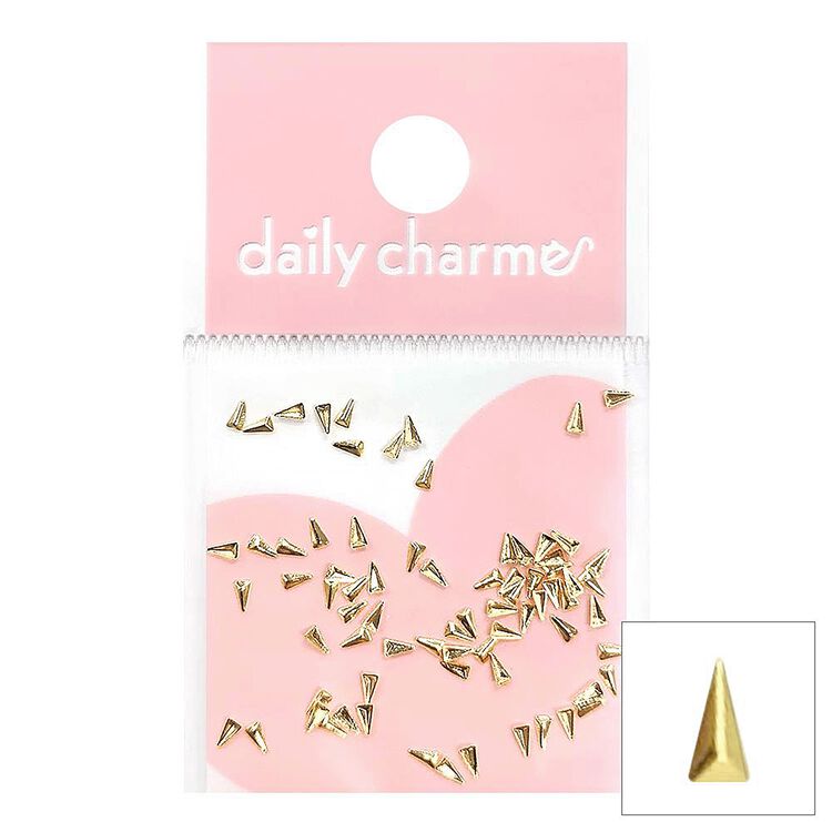 Nail Art Studs Mini Skinny Triangle Stud Gold