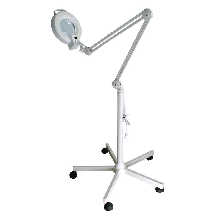 Modern Elements Magnifying Lamp With, Magnifying Lamp With Caster Base