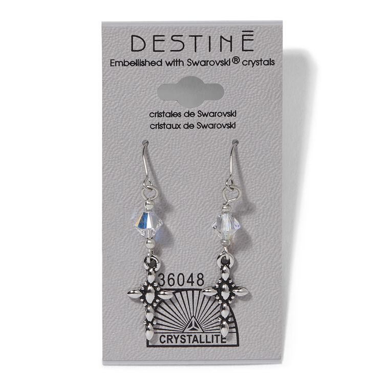 Destine Cross Dangle Earrings